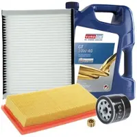BESTPRICE Inspektionspaket Filtersatz SET A + 5l ÖL [Hersteller-Nr. 10493676] für Fiat