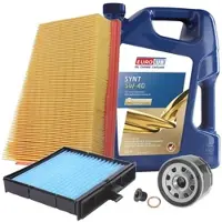 BESTPRICE Inspektionspaket Filtersatz SET A + 5l ÖL [Hersteller-Nr. 10493690] für Renault