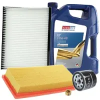 BESTPRICE Inspektionspaket Filtersatz SET A + 5l ÖL [Hersteller-Nr. 10493631] für Fiat