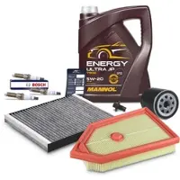 BESTPRICE Inspektionspaket SET C + 5L 5W-20 Motoröl [Hersteller-Nr. 40669589] für Ford