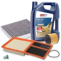 BESTPRICE Inspektionspaket Filtersatz SET A + 5L ÖL [Hersteller-Nr. 40003771] für Seat, Skoda