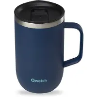 Qwetch Isolier-Teebecher Edelstahl granit nachtblau 470 ml Ø 8.4 cm