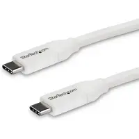 StarTech.com .com 4m USB-C-Schnellladekabel, Laden und Synchronisieren, 100W (5A) Power Delivery, USB 2.0, USB-IF-, Weiß - USB C Ladekabel, 4 m, USB C, USB C, USB 3.2 Gen 1 (3.1 Gen 1), 0,48 Gbit/s, Weiß