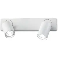 Ideal Lux Rudy Modern Metall Wandleuchte Weiß 2 Lichter 7W 3000K Warmes Licht