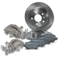 BESTPRICE 2x Bremsscheibe +Beläge +Bremssättel Hinterachse [Hersteller-Nr. 40279215] für Opel