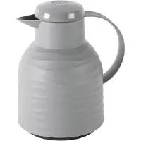 EMSA Isolierkanne "Samba Wave", 1 l, Made in Germany, 12h warm/24h kalt, Quick-Press-Deckel, Glaskolben