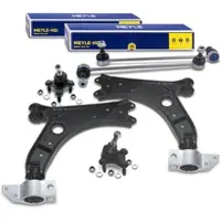 BESTPRICE 2x Querlenker +Traggelenk +MEYLE Koppelstangen vorne [Hersteller-Nr. 40379379] für Seat, Audi, Skoda, VW