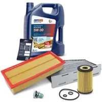 BESTPRICE Inspektionspaket Filtersatz SET A + 5l ÖL [Hersteller-Nr. 10493536] für Seat, Audi, VW, Skoda