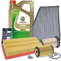 BESTPRICE Inspektionspaket Set B + 5l Motoröl [Hersteller-Nr. 40280086] für Audi, VW, Seat