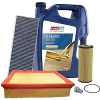 BESTPRICE Inspektionspaket Filtersatz SET A + 5l ÖL [Hersteller-Nr. 10493576] für Audi, VW
