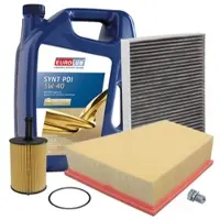 BESTPRICE Inspektionspaket Filtersatz SET A + 5l ÖL [Hersteller-Nr. 10493584] für VW, Seat, Skoda