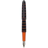 Diplomático Füllhalter Elox ring schwarz/orange 14 kt