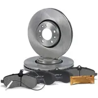 BESTPRICE Bremsscheiben + Bremsbeläge Hinterachse Voll [Hersteller-Nr. 10604973] für Fiat, Peugeot, Citroën