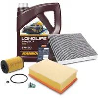 BESTPRICE Inspektionspaket Set A + 5l 5W-30 Motoröl [Hersteller-Nr. 41706859] für Audi, VW, Seat, Skoda