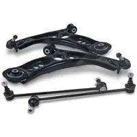 BESTPRICE 2x Querlenker + 2x Koppelstange vorne [Hersteller-Nr. 41477266] für Audi, VW, Skoda, Seat