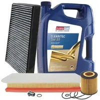 BESTPRICE Inspektionspaket Filtersatz SET A + 5l ÖL [Hersteller-Nr. 10493620] für Opel