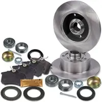 BESTPRICE Bremsscheiben + Bremsbeläge Hinterachse Voll [Hersteller-Nr. 10604082] für Audi