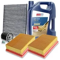 BESTPRICE Inspektionspaket Filtersatz SET A + 5l ÖL [Hersteller-Nr. 10493608] für Seat, VW
