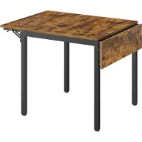 Songmics Esstisch Klappbar Klein Vintagebraun Tintenschwarz