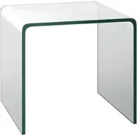 Costway Beistelltisch Glas Nachttisch U-förmig Büro 45 x 45 x 41cm