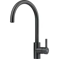 Franke 115.0613.590 Armatur EOS NEO J in EDELSTAHL INDUSTRIAL BLACK mit schwenkbarem Festauslauf / Einhebelmischer
