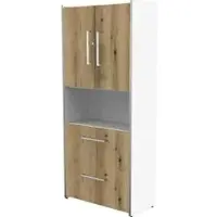 Kerkmann Kombischrank Move, asteiche / weiß, mit 2 Hängeregisterauszügen & 2 Drehtüren, (B/H) 80 x 183 cm