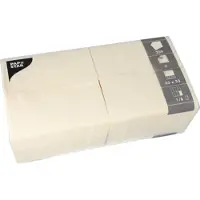 Papstar 1000 Servietten, 3-lagig 1/8-Falz 33 cm x 33 cm creme