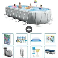 Intex Prism Frame Pool Oval - 610x305x122 cm - 7-teilig S683