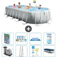 Intex Prism Frame Pool Oval - 610x305x122 cm - 7-teilig S556