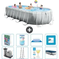 Intex Prism Frame Pool Oval - 610x305x122 cm - 7-teilig S602