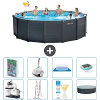 Intex Graphite Panel Pool Rund - 478x124 cm - 7-teilig S552