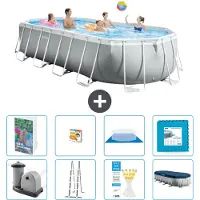 Intex Prism Frame Pool Oval - 610x305x122 cm - 7-teilig S570