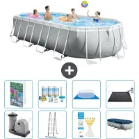 Intex Prism Frame Pool Oval - 610x305x122 cm - 7-teilig S632