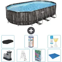 Bestway Power Steel Oval - 610x366x122 cm - 6-teilig S594