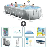 Intex Prism Frame Pool Oval - 610x305x122 cm - 7-teilig S550