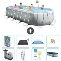 Intex Prism Frame Pool Oval - 610x305x122 cm - 7-teilig S559