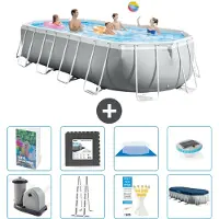 Intex Prism Frame Pool Oval - 610x305x122 cm - 7-teilig S608