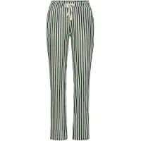 s.Oliver Pyjamahose , Damen, Gr. 48/50, N-Gr, weiß (grün, weiß, gestreift), Single Jersey, Obermaterial: 50% Baumwolle, 50% Viskose, gestreift, Basic, Hosen Pyjamahose, mit schönem Allovermuster