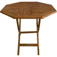 Axi Sana Gartentisch Klappbar aus Teak Holz Oktagonal | Klappbarer Esstisch für den Garten aus Teakholz | Sitzgruppe für 4 Personen | 100 x 100 x 75 cm