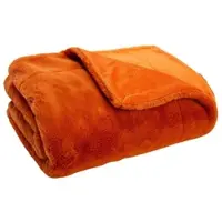 Amadeus Plaid Luxe safran 130x170 cm - Orange Rechteck Polyester 170x130 cm