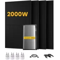 EcoFlow Stream Ultra, All-in-One Speicher für Balkonkraftwerke, mit 4 x 500 Bifaziale Solarmodule, by Powerness - Stream Ultra | 1920Wh / 4 x Smart Plug / Selbstabholung