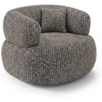 Beautysofa SESSEL Laila, Drehsessel mit runder Form, Braun, Geflecht-Stoff