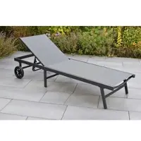Merxx Gartenliege Tessin Graphitfarben/Grau