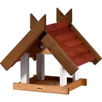 Dobar Vogelhaus "Herbstfrüchte" im 2er-Set, Vogelfutterhäuser zum Aufhängen, 22,5x21x16 cm