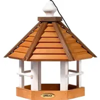 Dobar großes Vogelhaus "Goldener Oktober" für Ständermontage, Vogelfutterhaus zum Aufstellen