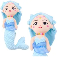 Leantoys Lean Plüsch Nixe Mit Perlen Umarmungen Blau 32Cm