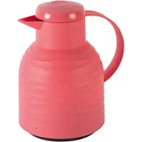EMSA Isolierkanne "Samba Wave", 1 l, Made in Germany, 12h warm/24h kalt, Quick-Press-Deckel, Glaskolben