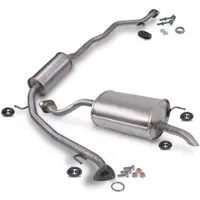 BESTPRICE Schalldämpfer Set + Montagematerial [Hersteller-Nr. 40674990] für Honda