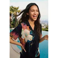 Desigual Hemd Daikiri 26SWCW36 Schwarz Regular Fit