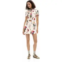 Desigual Hemdkleid Fini 26SWVW48 Écru Regular Fit